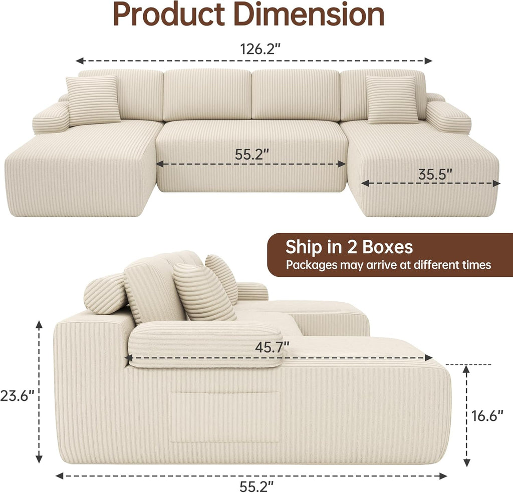 DURASPACE Cloud-Schnittsofas für das Wohnzimmer