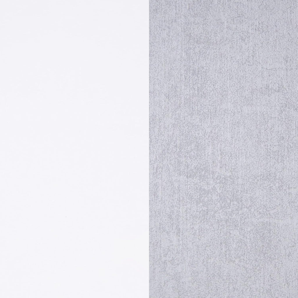 duehome | Armario de 2 Puertas Correderas, Barra de Colgar y Estantes, Armario para Dormitorio, Modelo Show, Acabado en Blanco Artik y Cemento, Medidas: 120 cm (Largo) x 200 cm (Alto) x 50 cm (Fondo)