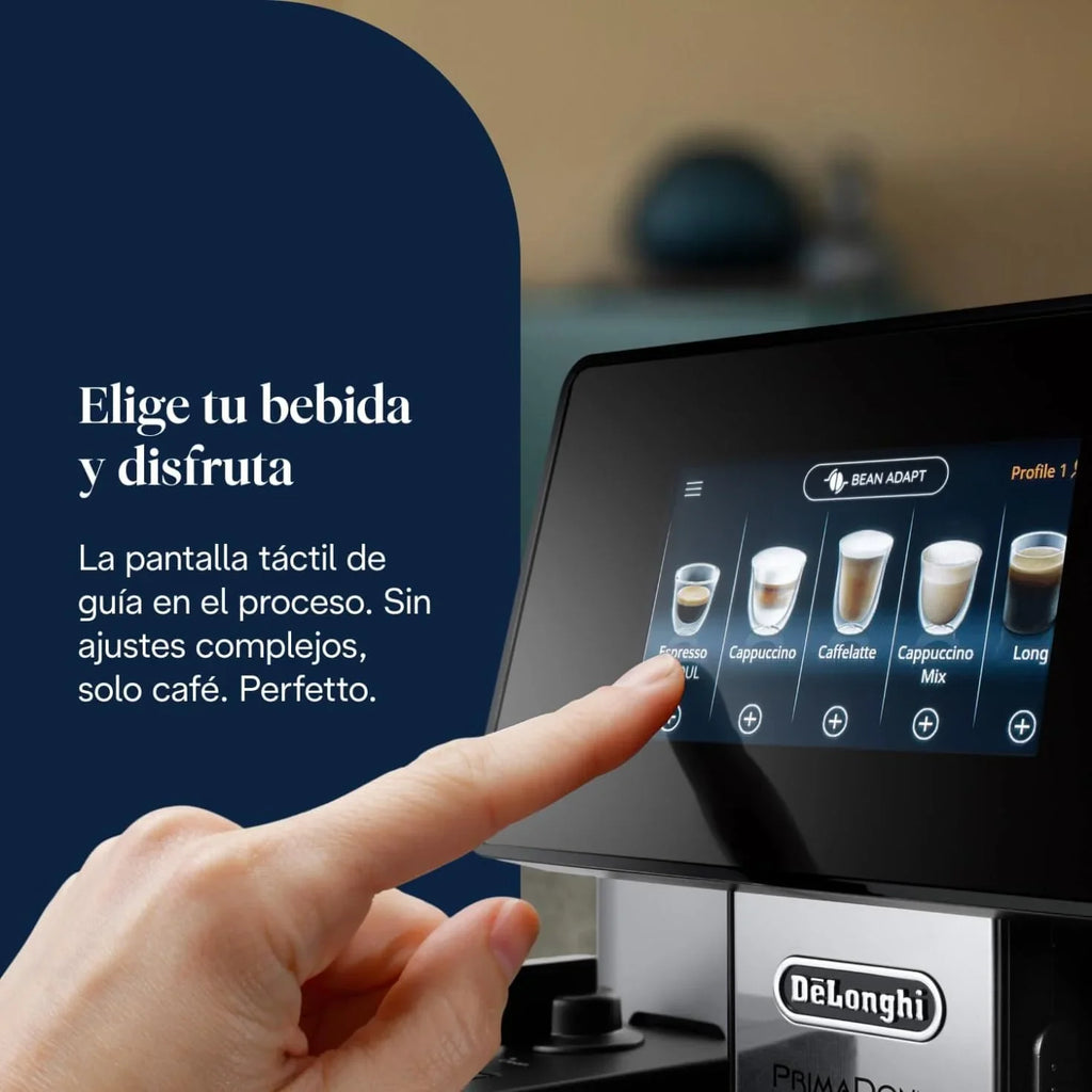 De'Longhi Perfetto Primadonna Soul ECAM612.55.SB Kaffeevollautomat mit LatteCrema Milchsystem, Bean-to-Cup Technologie, 18 Kaffeespezialitäten, App-Steuerung