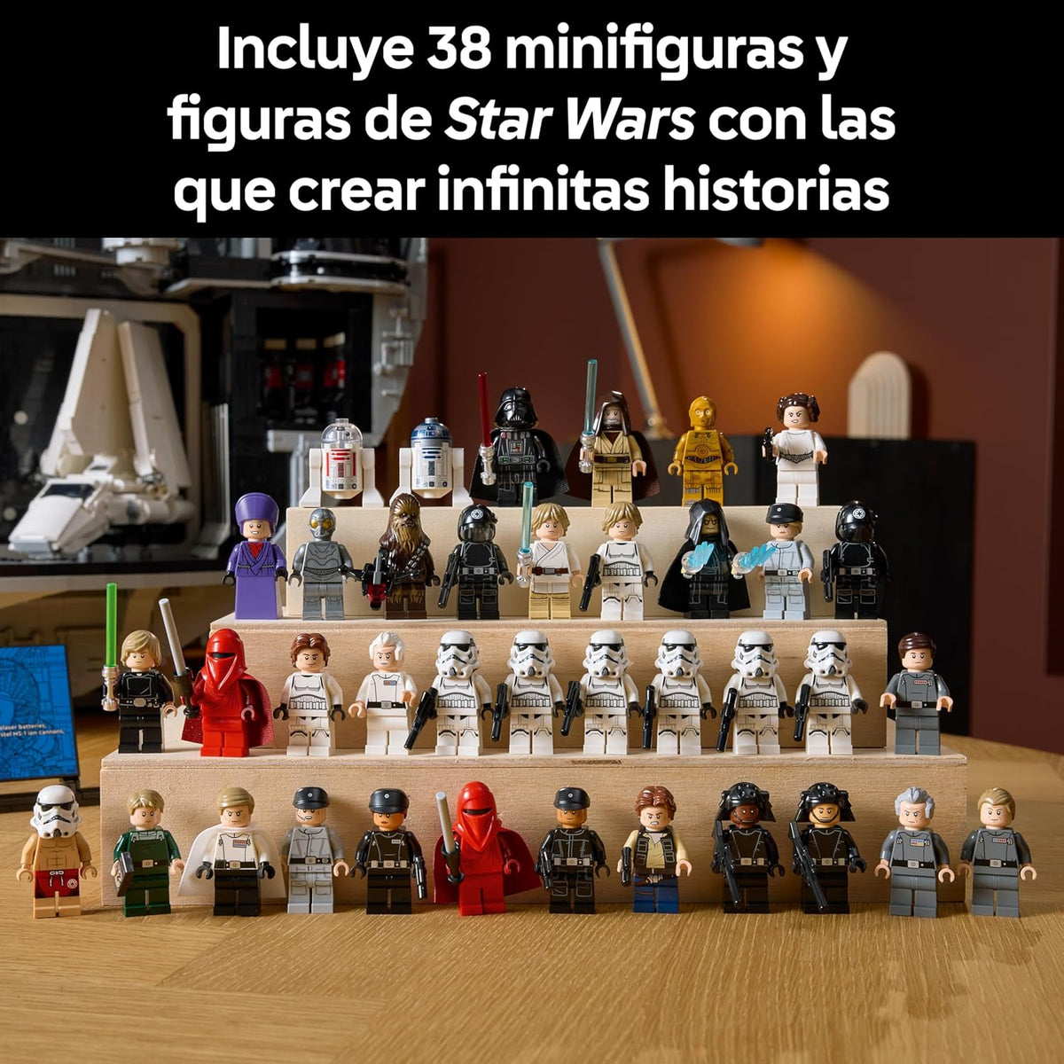 Star Wars 75419 Todesstern – Interaktives UCS-Modell für Erwachsene mit 36 Minifiguren, inkl. Luke Skywalker, Han Solo und Darth Vader – Sammlergeschenk für Fans (Männer und Frauen)