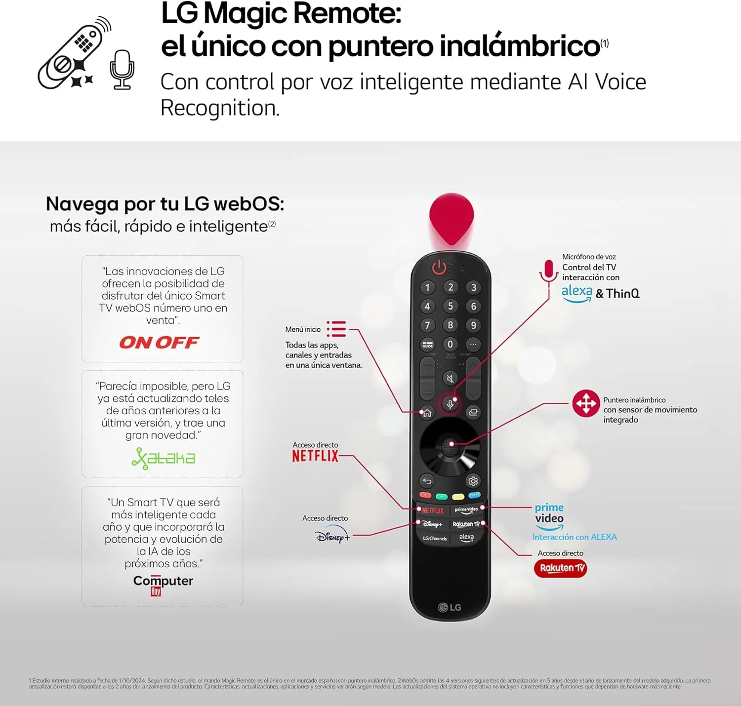 65UT73006LA 65 ",UHD 4K, Serie UT73, Smart TV, WebOS24, Procesador a5, HDR10, Dolby Digital Plus, SmartTV, 3840x2160, Negro