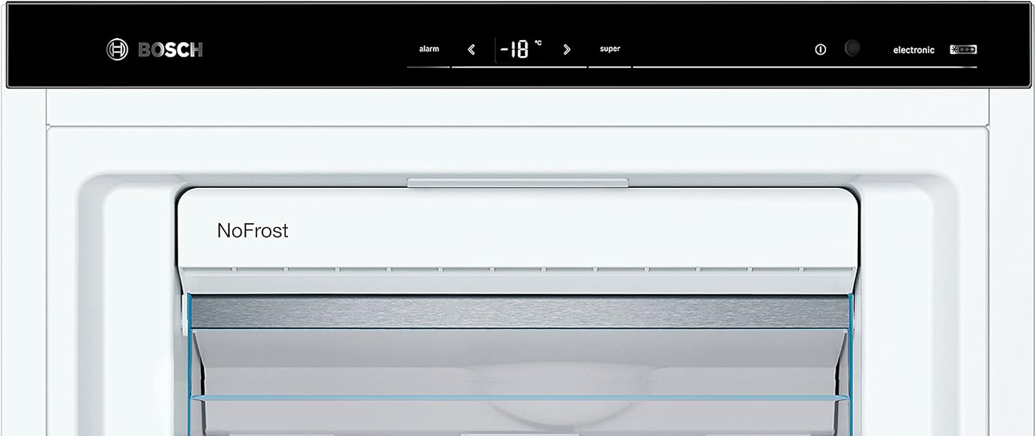 Bosch GSN54AWCV Serie 6 - Congelador XXL (176 x 70 cm, extra ancho, 327 L, NoFrost nunca más descongelar, iluminación LED uniforme, espacio para grandes congeladores)