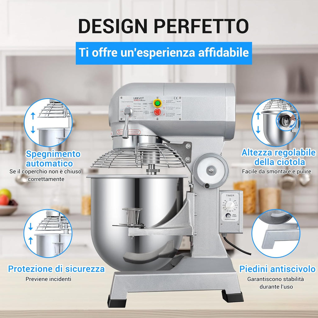 Gewerbliche Planetenmischer (1, 20L Timer-Version)
