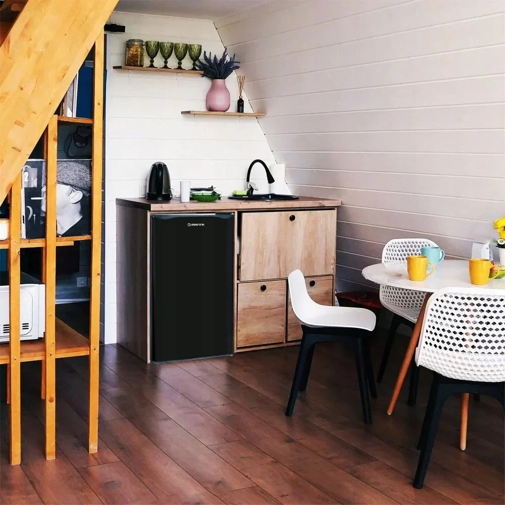 Lodówka mała chłodziarka mini zamrażarka hotelowa biurowa ŚWIATŁO 91l. 83cm