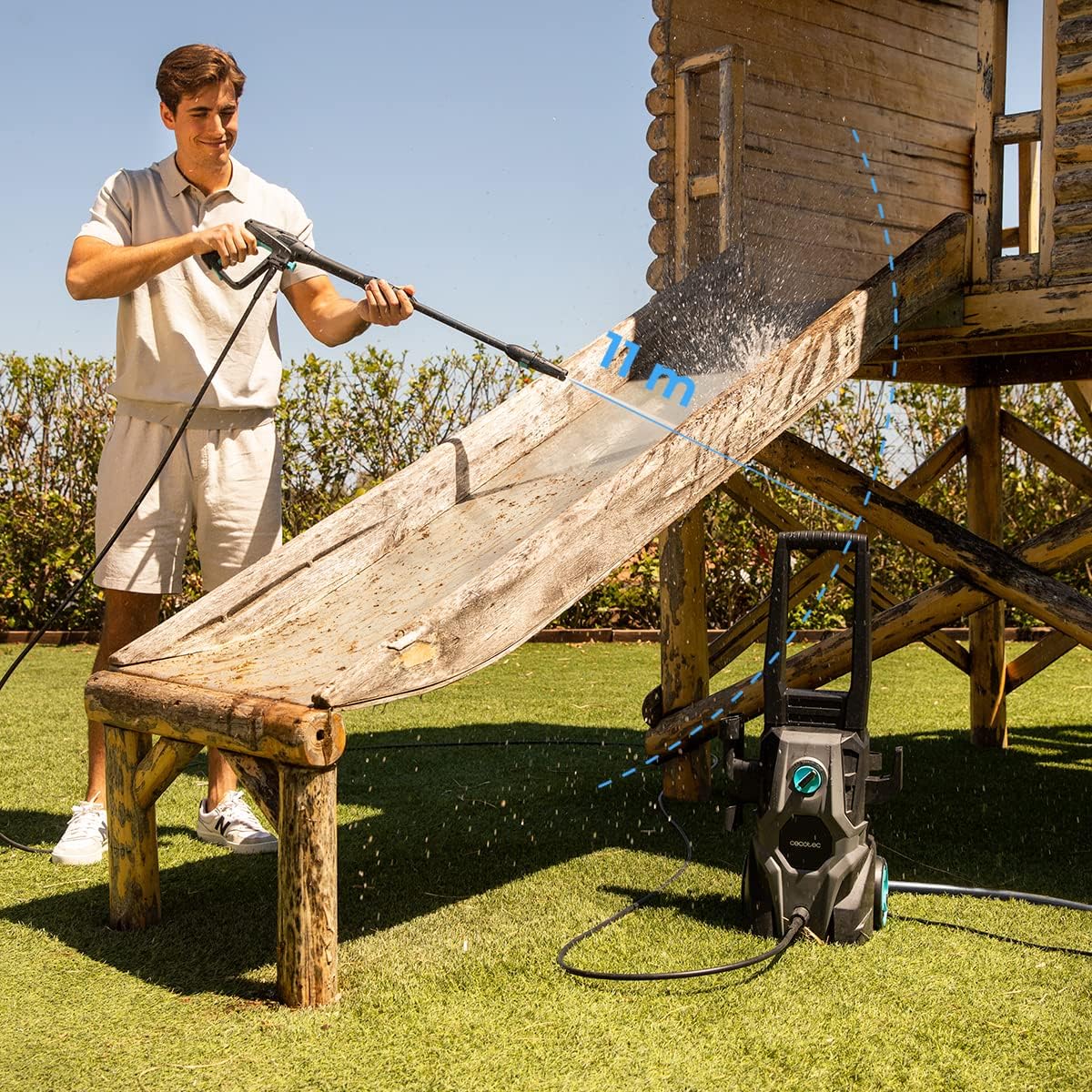 Cecotec HydroBoost 2400 AdvanceClean High Pressure Washer. 2400W, Home, Garden or Car, Flow Rate of 480l/h, 180 Pressure Bars, Aluminium Pump, Action Radius 14 m
