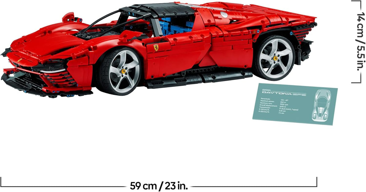 LEGO Technic Ferrari Daytona SP3, baubares rotes Supercar-Modell, Maßstab 1:8, Sammlergeschenk für Männer und Frauen, ultimatives Autokonzept 42143