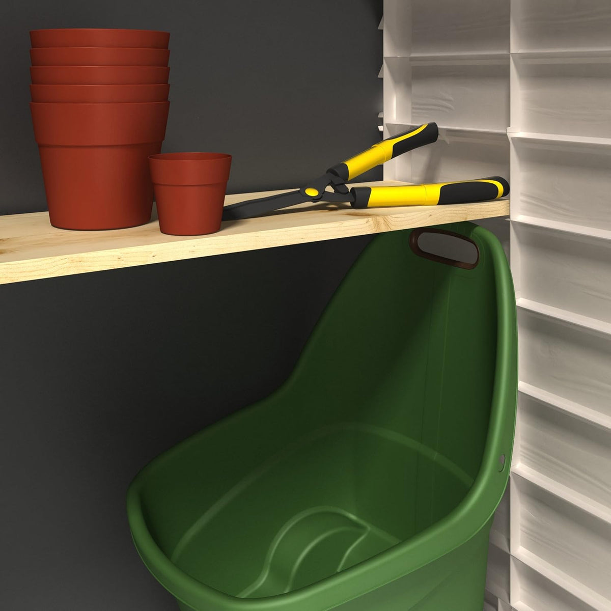Keter Sio Max -Cobertizo de jardín exterior, Capacidad 1200L, Color Topo/Beige, 145.5 x 125 x 82 cm