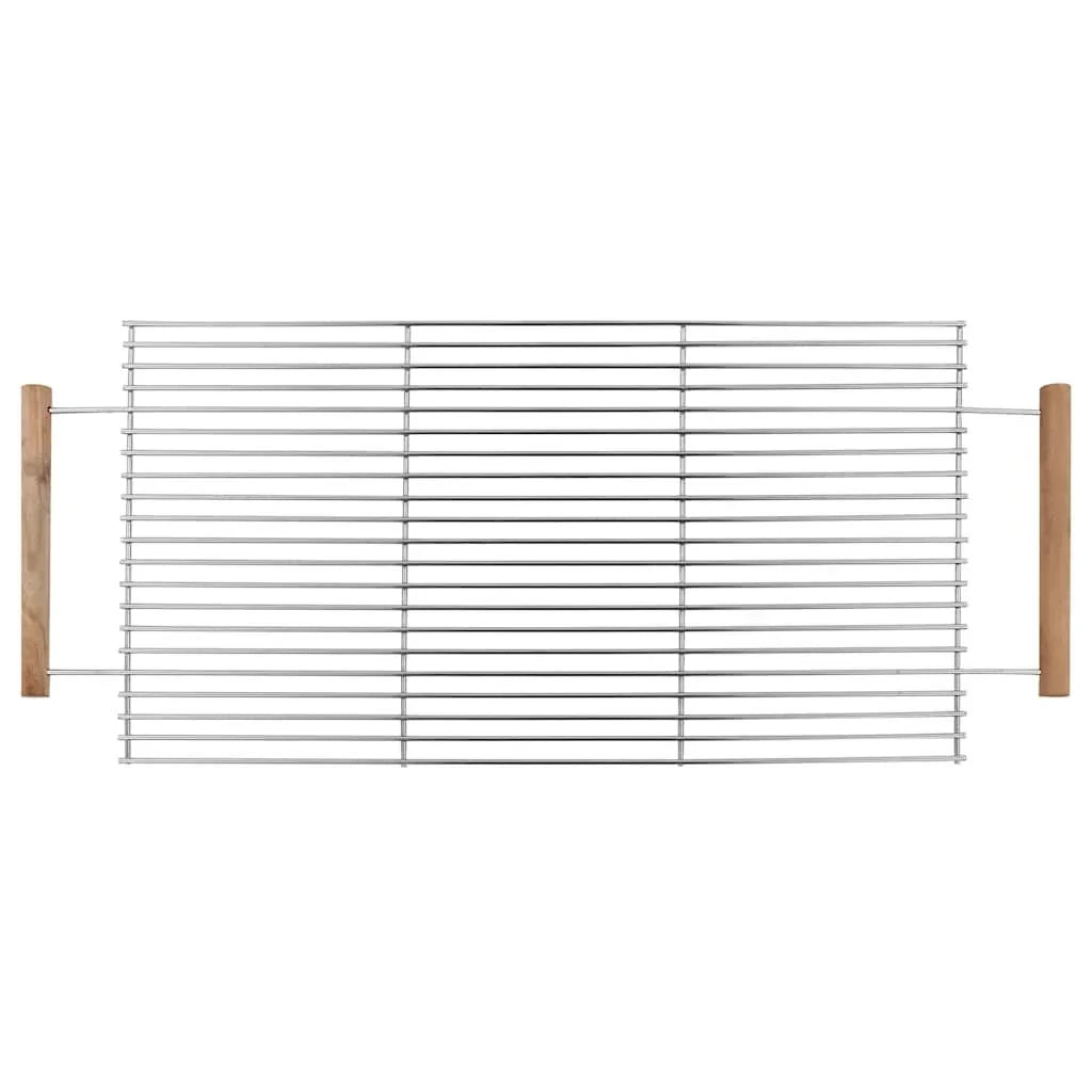 Barbacoa De Carbón Portátil Xxl Acero Inoxidable Con 2 Estantes Vidaxl