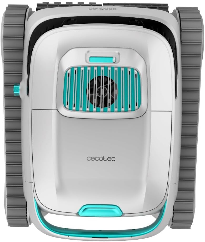 Cecotec Poolroboter für Boden, Wände und Wasserlinie Conga Pooldroid 5000 TotalClean Pearl. 100m2 Oberfläche, 90º Max. Neigung, Geordnete Reinigung, 100min Akkulaufzeit, 4L Kapazität