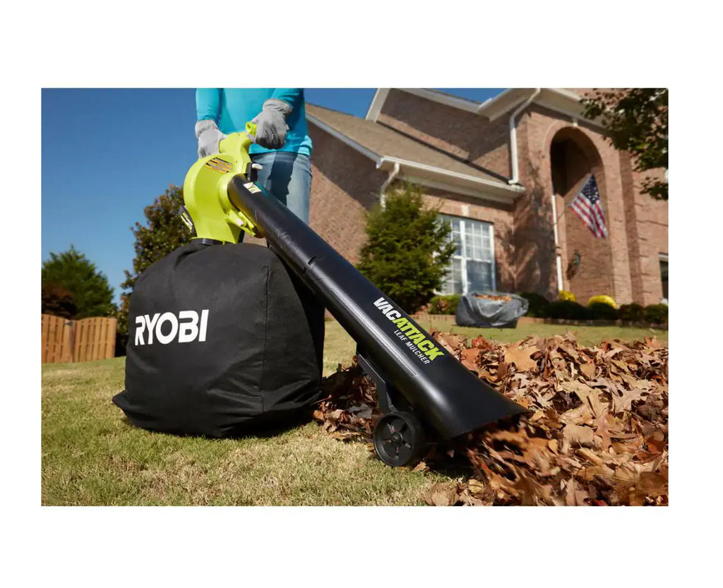 2025 Aspiradora y Soplador de Hojas Inalámbrico RYOBI RY40451BL 40V 110 MPH 525 CFM con 2 Baterías y 2 Cargadores