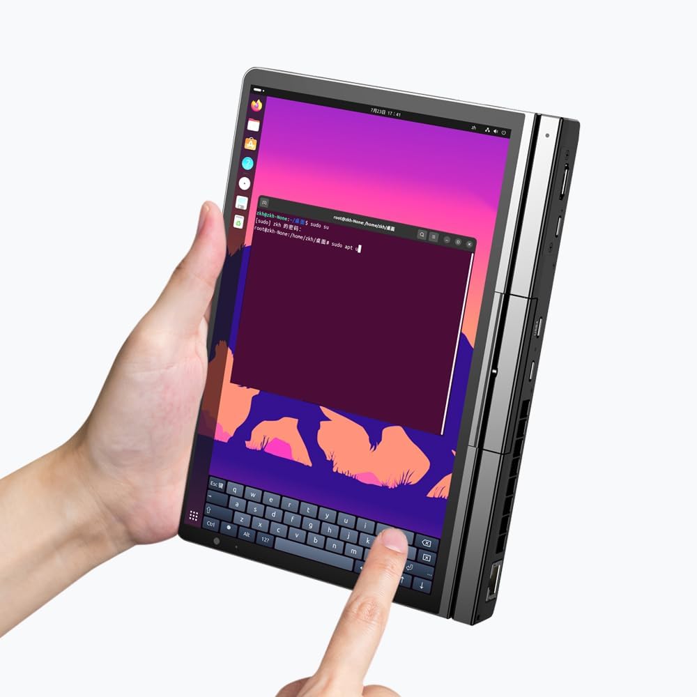 GPD Pocket 4 (8840U) Ultra Mobile PC aus Aluminium mit Windows 11, 8,8 Zoll Ultra HD 180° drehbarem Display, Ryzen 7 8840U, 16 GB LPDDR5x RAM, 1 TB NVMe SSD, Wi-Fi 6E, 2.5G Ethernet, Bluetooth 5.3