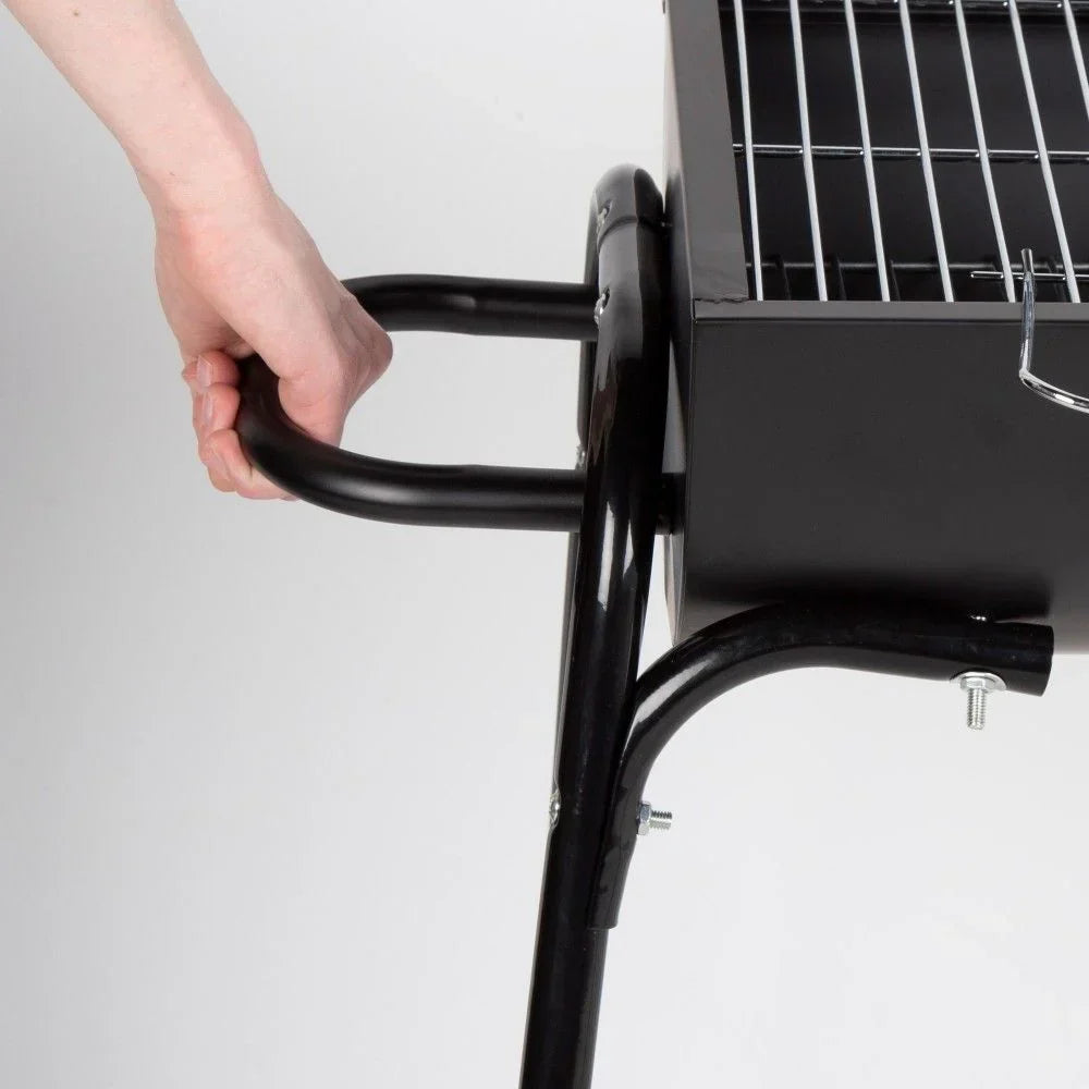 Barbacoa Portátil De Acero 91x33x71 Cm - Aktive. Negro