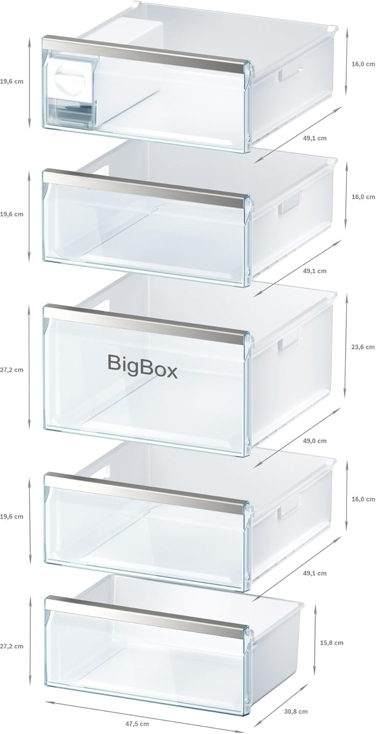 Bosch GSN54AWCV Serie 6 - Congelador XXL (176 x 70 cm, extra ancho, 327 L, NoFrost nunca más descongelar, iluminación LED uniforme, espacio para grandes congeladores)