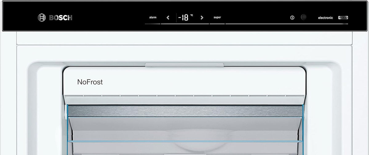 Bosch GSN51AWCV Serie 6 - Congelador independiente, 161 x 70 cm, 175 kWh por año, color blanco, 290 L, tamaño XXL, iluminación LED, VarioZone, NoFrost