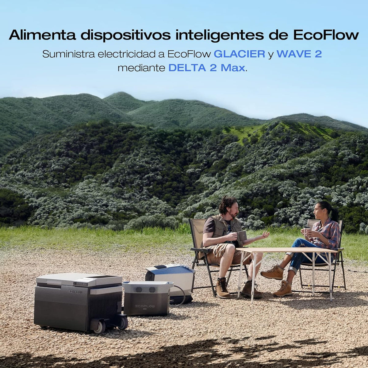 EcoFlow DELTA 2 Max Portable Power Station, 2048Wh, 3000 AC Cycles LFP Battery 80% Charge in 53mins, Power Up to 3100W Quiet Solar Generator for Home/Caravan/Camping