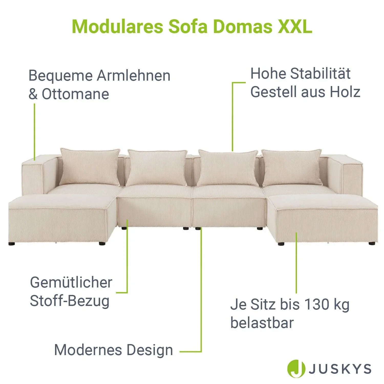 2025 Sofá modular Domas XXL – salón modulable