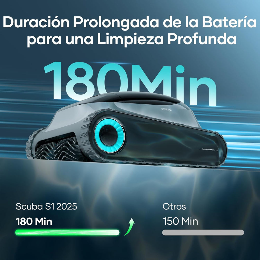 AIPER Scuba S1 2025 Roboter Poolreiniger für Boden und Wände, Poolsauger mit verbessertem 180 Min. Akku, Ultrafeine Filtration + App & OTA, für Pools bis 150 m²