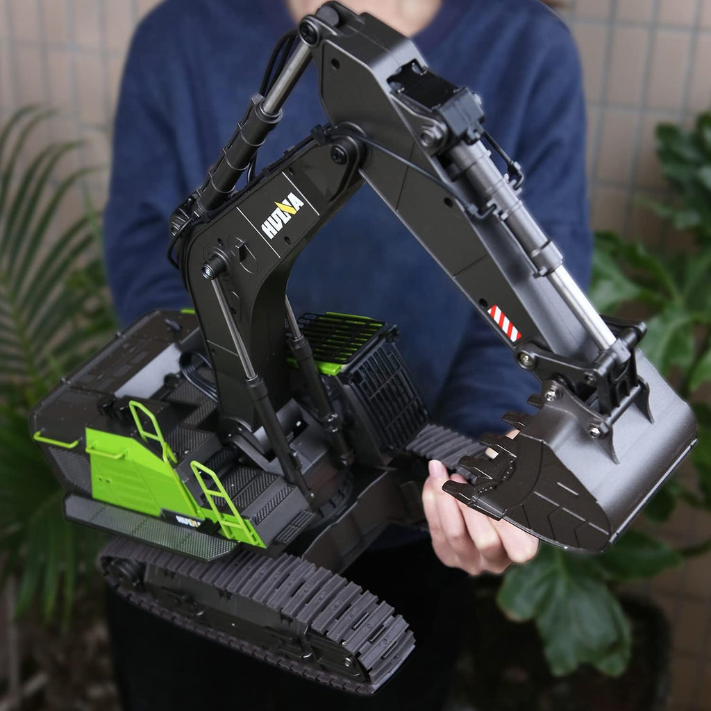 1:14 Bagger Spielzeug Groß, 22 Kanäle Vollfunktionsbagger Spielzeug, RC Bagger Ferngesteuert +2 Akkus+3 Zubehör, RC Bagger Spielzeug, Krane Spielzeug Junge 4 6 8 10 14+ Jahre