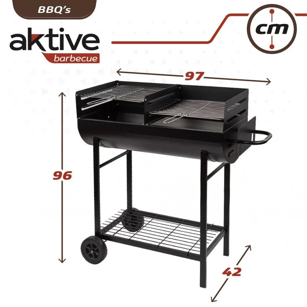 Doppelgrill-Holzkohlegrill Aktive