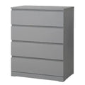 Cómoda MALM de 4 cajones IKEA, gris, 80x100 cm