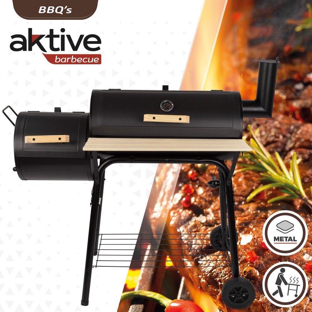 Barbacoa De Carbón Y Ahumador Aktive
