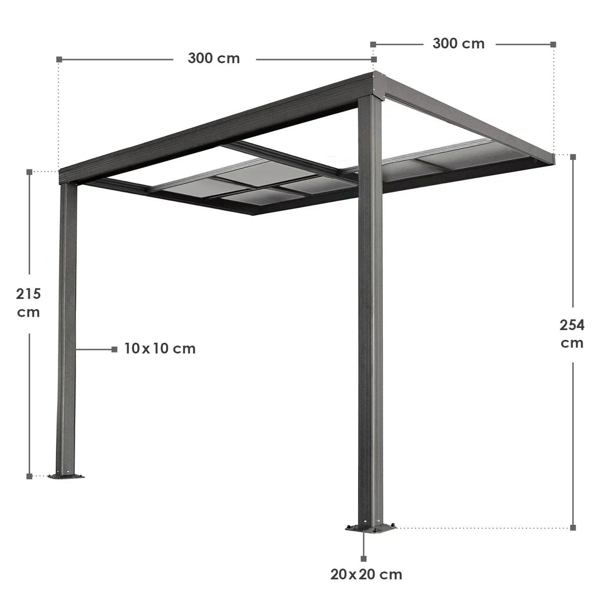 2025 Toldo para terraza Jakarta con paneles de policarbonato