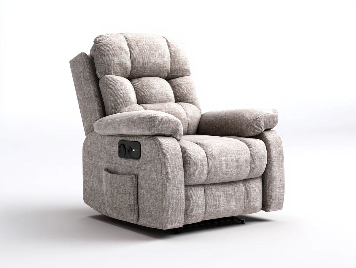 Stoff-RelaxSessel 92x98x105 cm beige für Wohnzimmer - modernes Design
