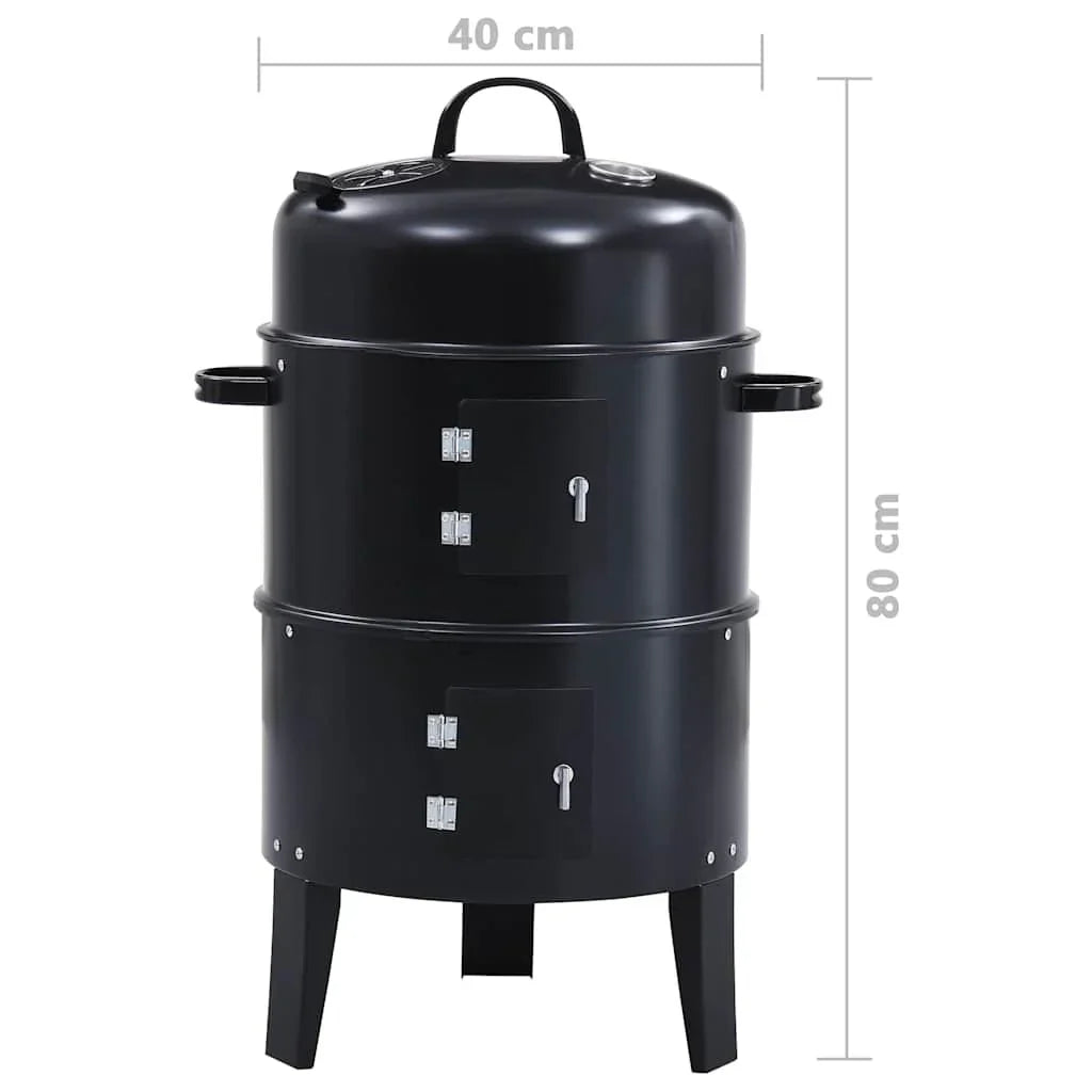Barbacoa Ahumador De Carbón 3 En 1 40x80 Cm Vidaxl