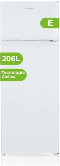 Aspes Frigorífico 2 Puertas Blanco AF145503E. Capacidad 206 Litros, Puerta Reversible, Bajo Nivel Sonoro, Eficiencia Energética Clase E