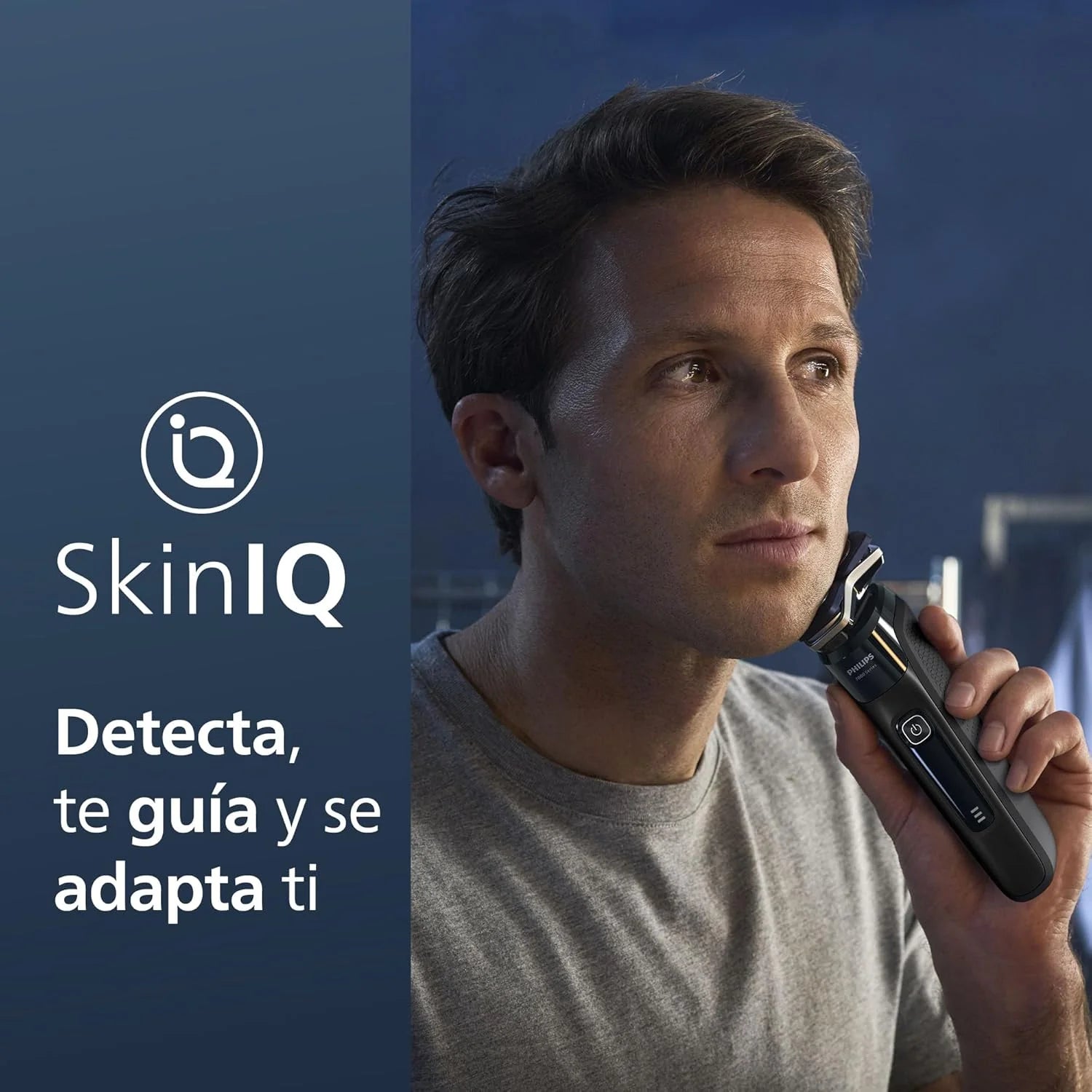 Serie 7000 Afeitadora Eléctrica Hombre, Máquina de Afeitar Barba con Recortadora, 45 cuchillas, 60min de uso, En Seco y Húmedo, Recargable, Centro de Limpieza, Base Carga, S7886/55, Negro