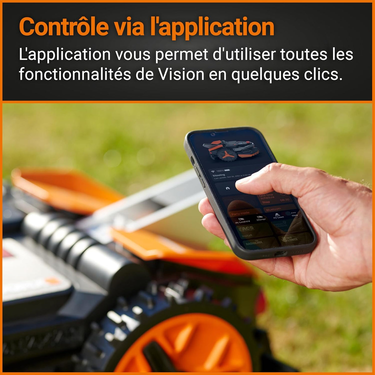 WORX Landroid Vision S250 WR202E Robot cortacésped para Jardines de hasta 250 m² – Robot cortacésped Inteligente sin Cable de limitación – WiFi y Bluetooth – prevención Activa de obstáculos con