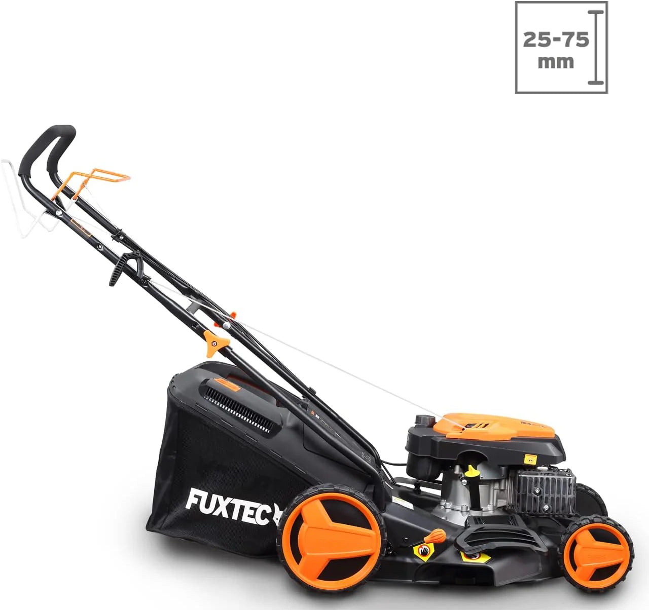 Cortacésped de Gasolina FUXTEC FX-RM4646ECO 46cm de Anchura de Corte - Potente Motor de Gasolina de 146cc Easy Clean 3en1 2,6KW Mulching recogedor de Hierba 50L