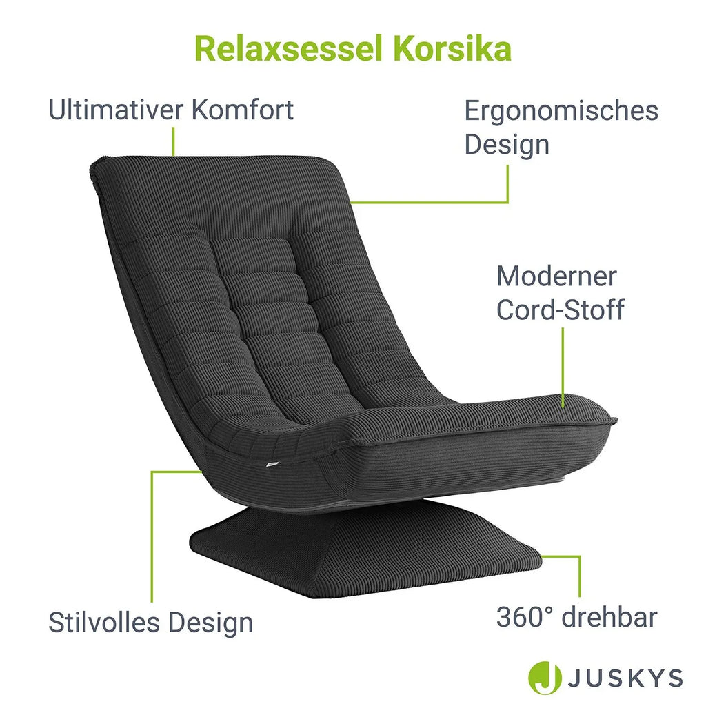 2025 Ruhesessel Korsika aus geripptem Samt