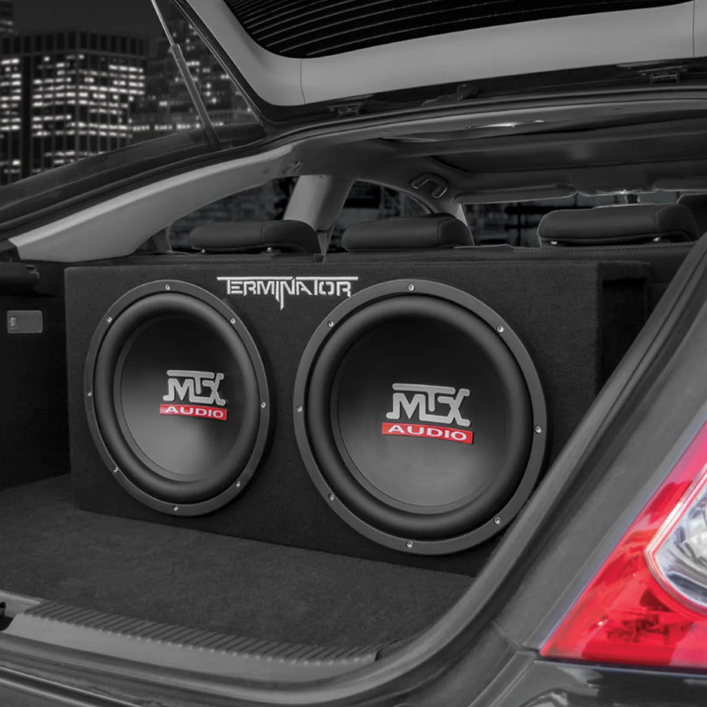 2025 Pack Subwoofer para coche MTX TNP212D2 12" 1200W con amplificador y kit de instalación