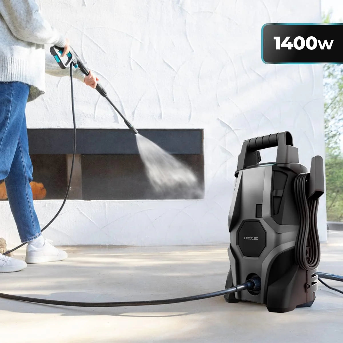 Cecotec HydroBoost 2400 AdvanceClean High Pressure Washer. 2400W, Home, Garden or Car, Flow Rate of 480l/h, 180 Pressure Bars, Aluminium Pump, Action Radius 14 m