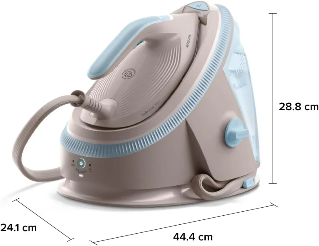 Philips PerfectCare Series 7000 Ironing Center – Steam Stroke 600 g, Pressure 8.5 Bar, OptimalTEMP, SteamGlide Elite Sole, Removable Reservoir 1.5L, Vertical Ironing, Easy De-Calc (PSG7200/60)