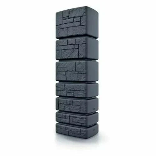 2025 Regenwasserspeicher Tower Stone – Zisterne 350–500 L mit dekorativem Stein-Design