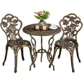 Conjunto De Mesa Y Sillas Exterior Vintage Para Balcón Bronce