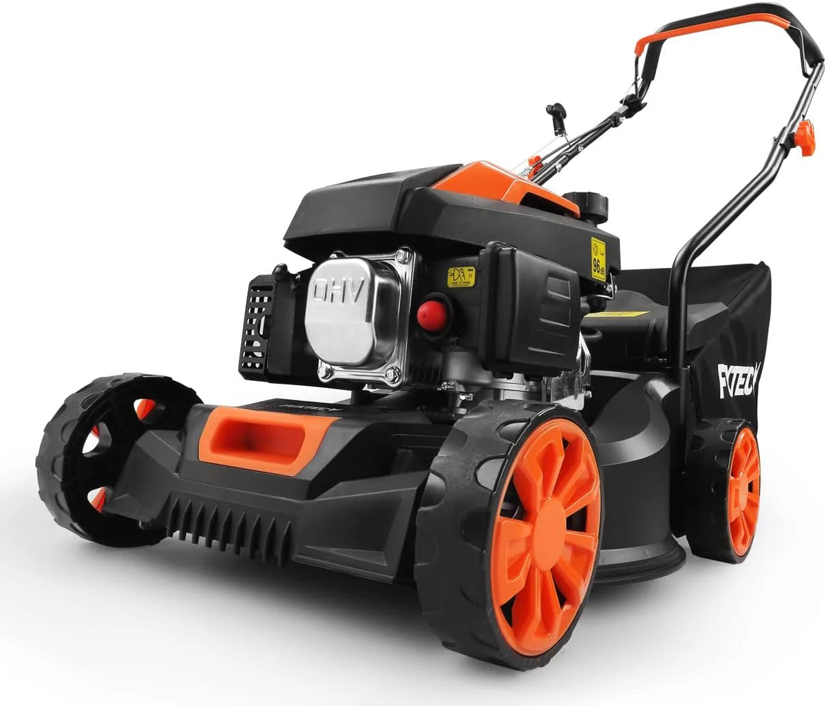 Cortacésped de Gasolina FUXTEC FX-RM4646ECO 46cm de Anchura de Corte - Potente Motor de Gasolina de 146cc Easy Clean 3en1 2,6KW Mulching recogedor de Hierba 50L