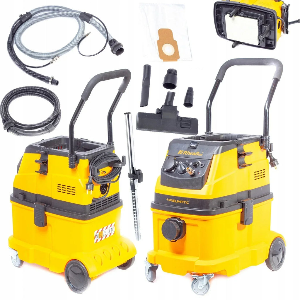 Riwall Industriesauger mit Staubabsaugung, dr Gnot, AUTOMATISCHER RÜTTLER + PNEU