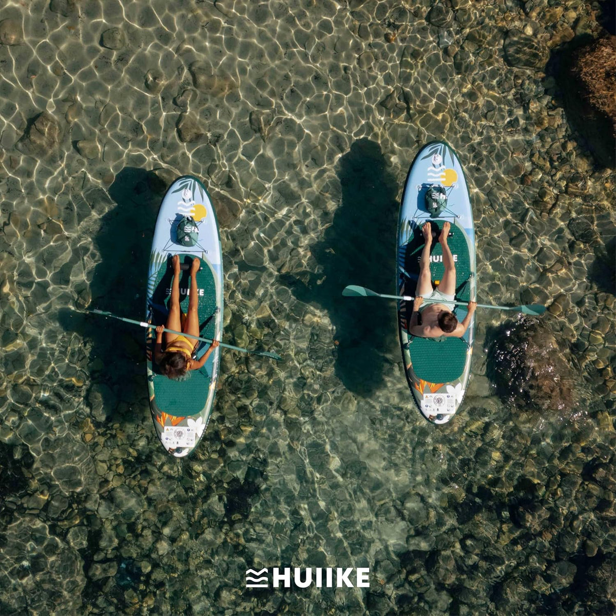 HUIIKE Tabla Paddle Surf Hinchable con Accesorios Incluidos, Remo, Quillas, Inflador. Stand Up Paddle Board Gran Estabilidad y Resistencia. 305 x 84 x 15 cm, Soporta hasta 130 kg