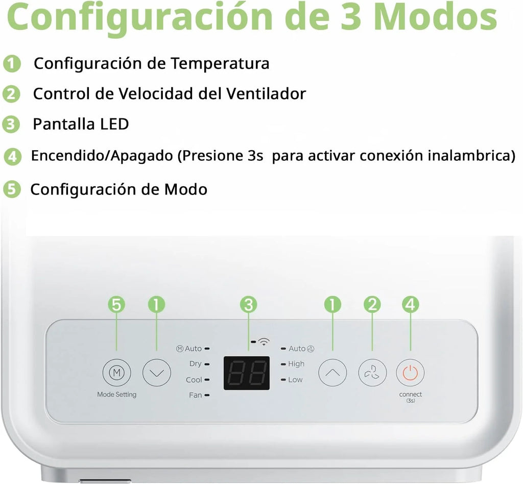 COMFEE Pingüino Aire Acondicionado Portátil 9000 BTU/2300 Frigorías Breezy Cool Pro – Climatizador sin unidad exterior, Bajo Consumo, App Control y Kit de Ventana – Refrigera, Ventila y Deshumidifica