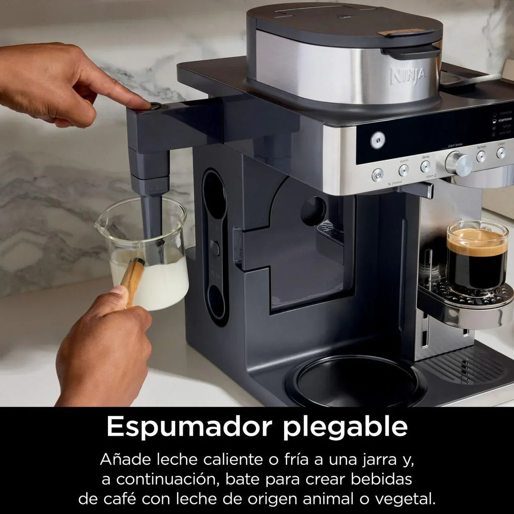 Ninja Prestige CFN802EU 2-in-1 Filter and Pod Coffee Maker with Built-In Frother, Brews Lattes, Iced Coffee and Flat Whites, Black
