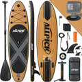 ALLPICK Premium SUP Board Set, Stand Up Paddling Board Aufblasbar, Mit Universal Kamerahalterung, Komplettes Zubehör, Verstellbares Paddel, Anfänger, Fortgeschrittene, 200kg