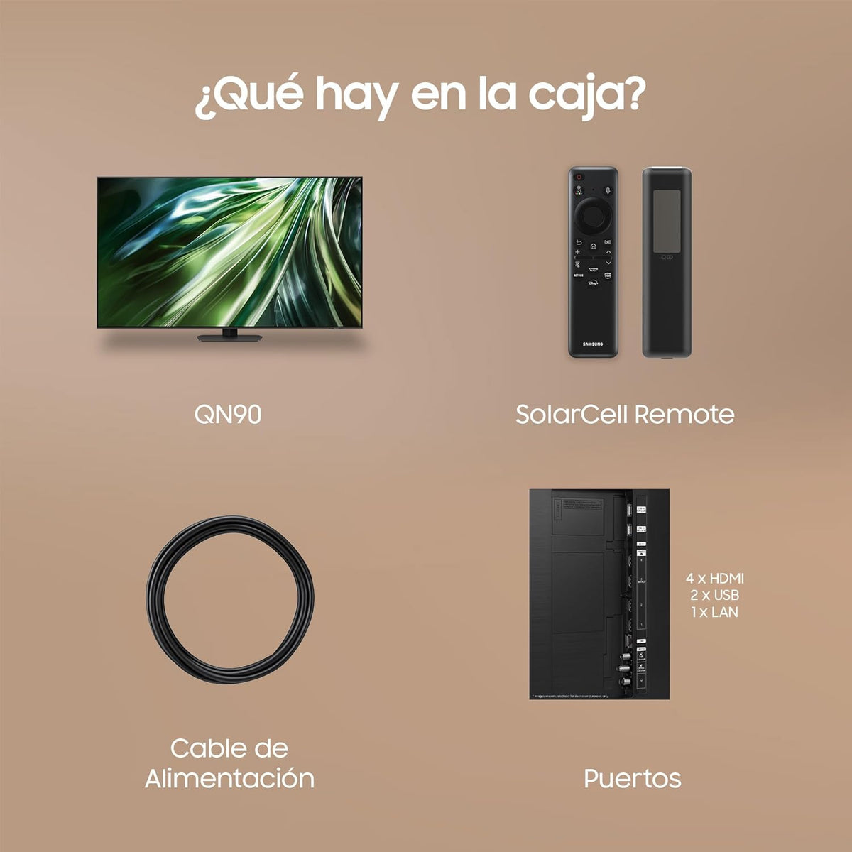 TV 55 Pulgadas Neo QLED QN90D 4K Mini LED con Resolución 4K Mejorada, Procesador NQ4 AI Gen2 con Inteligencia Artificial, Dolby Atmos, Q-Symphony y Motion Xcelerator 144 Hz