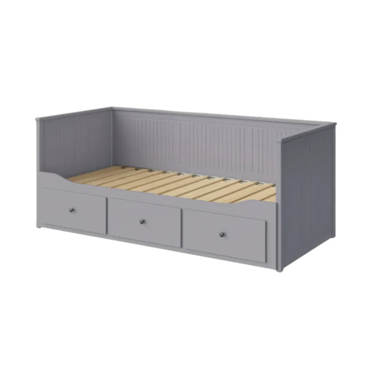 HEMNES Cama día con 3 cajones Gris, 80x200 cm