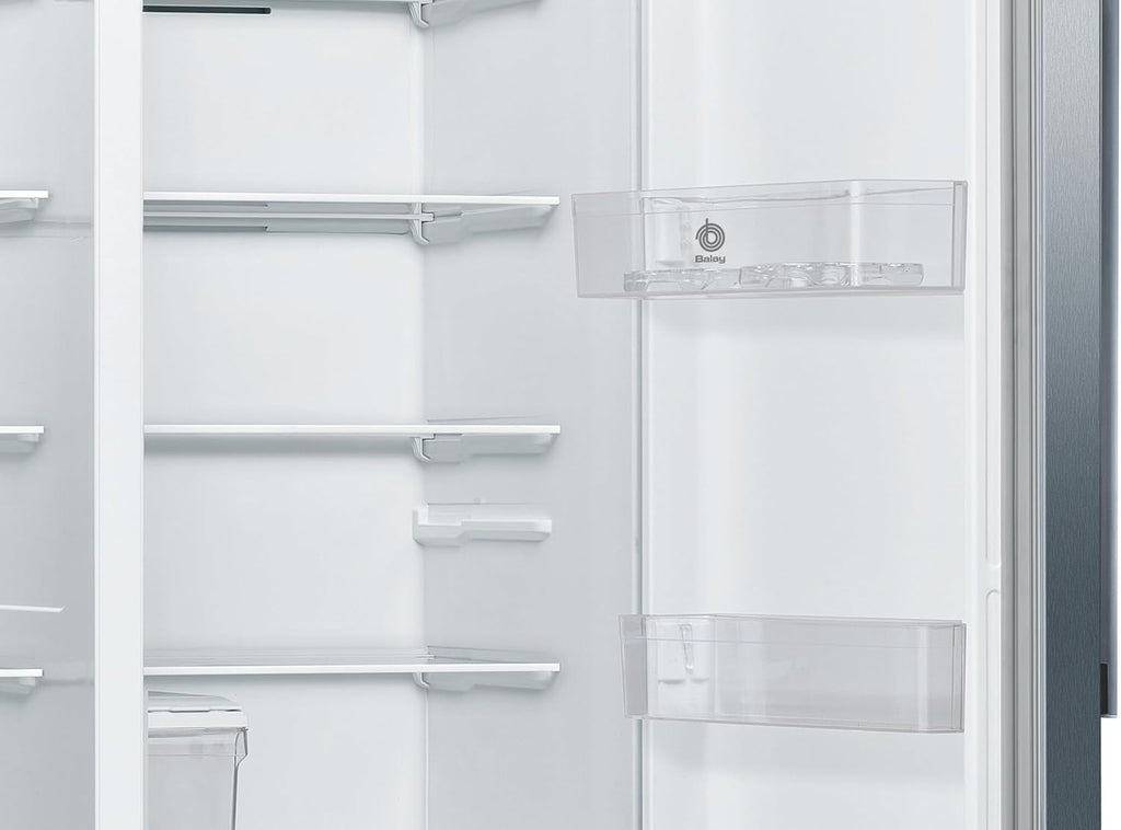 Balay - Frigorífico Americano XXL, NoFrost, Dispensador de Agua y Hielo, Cajones Fresh, Acero Inoxidable, 3FAE494XE