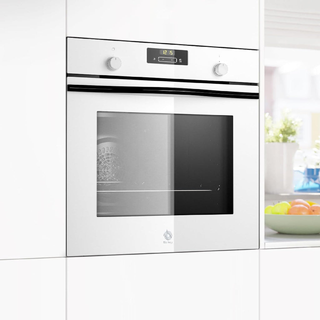 Balay – Multifunktionsbackofen, 60 cm breit, 71L, Cristal Serie, Heißluftfrittierfunktion, Aqualisis, Weiß, 3HB5159B4