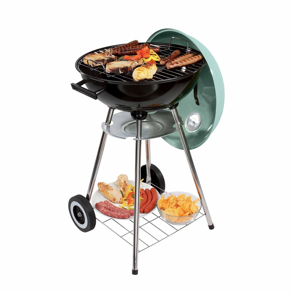 Livoo Barbacoa De Carbón 41cm Verde/negro - Doc172ve