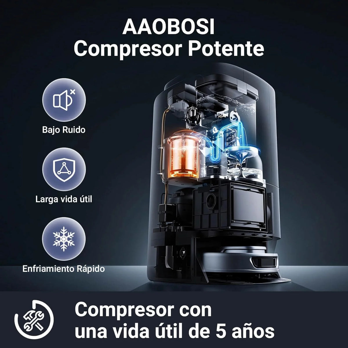 AAOBOSI Nevera Portátil 15 litros, Nevera 12V 24V DC Compresor, con una Capacidad de Cefrigeración de +20℃ a -15℃ para coche, camión, barco y autocaravana